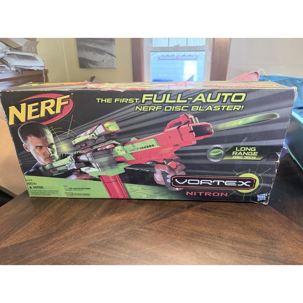 Nerf Vortex Nitron Blaster w/20 discs New in Box Hasbro 32218